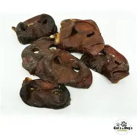 Friandise naturelle pour chien - nez de porc séché, riche en protéines